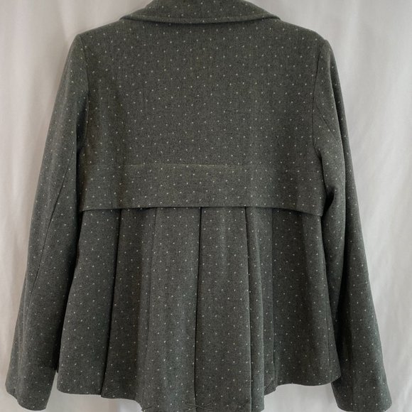Pink Envelope Gray & White Mini Polka Dot Blazer Jacket NWOT Women's Size L - Picture 11 of 11